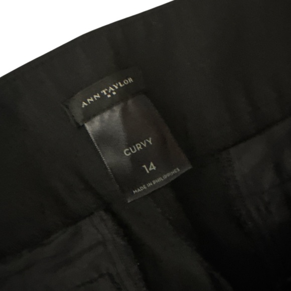 Ann Taylor Curvy Black Flare Pants Formal - Size 14 - Picture 7 of 7